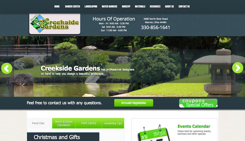 Creekside Gardens website